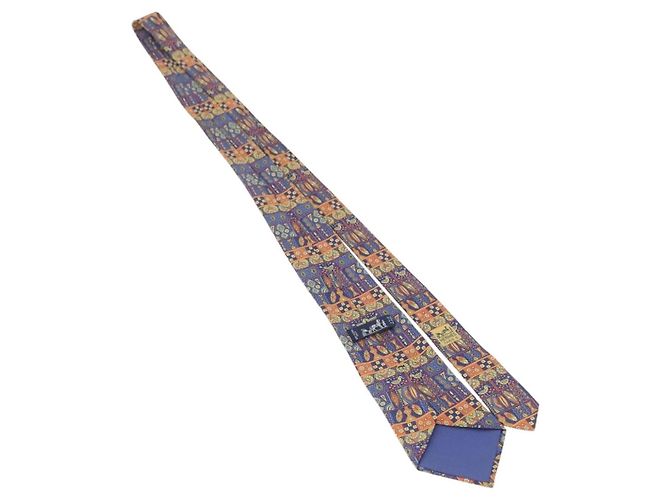 Hermès HERMES Necktie Silk Blue Auth 174892 - view 8