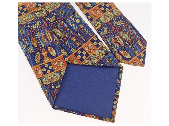 Hermès HERMES Necktie Silk Blue Auth 174892 - view 9
