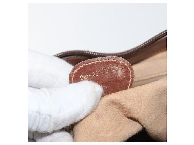 Gucci Borsa a Spalla Micro GG Supreme PVC Beige Oro 001 067 0719 Auth ka3876 D'oro - vista 12