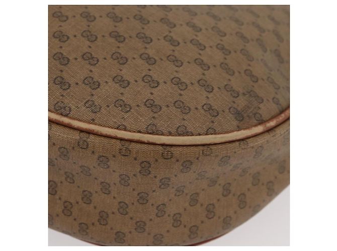 Gucci Borsa a Spalla Micro GG Supreme PVC Beige Oro 001 067 0719 Auth ka3876 D'oro - vista 14