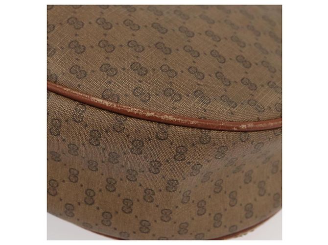 Gucci Borsa a Spalla Micro GG Supreme PVC Beige Oro 001 067 0719 Auth ka3876 D'oro - vista 16