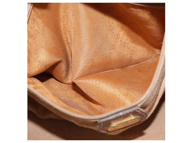 Gucci Borsa a Spalla Micro GG Supreme PVC Beige Oro 001 067 0719 Auth ka3876 D'oro - vista 22