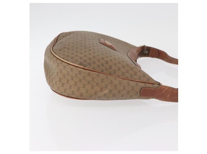 Gucci Borsa a Spalla Micro GG Supreme PVC Beige Oro 001 067 0719 Auth ka3876 D'oro - vista 3