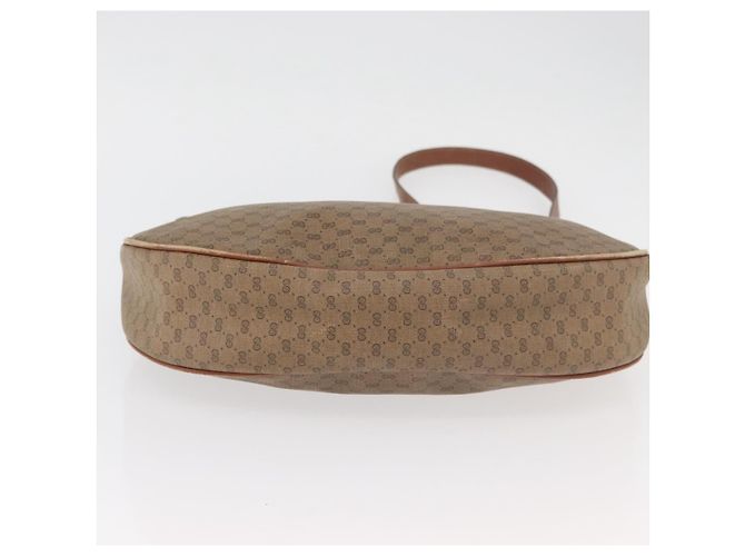 Gucci Borsa a Spalla Micro GG Supreme PVC Beige Oro 001 067 0719 Auth ka3876 D'oro - vista 5