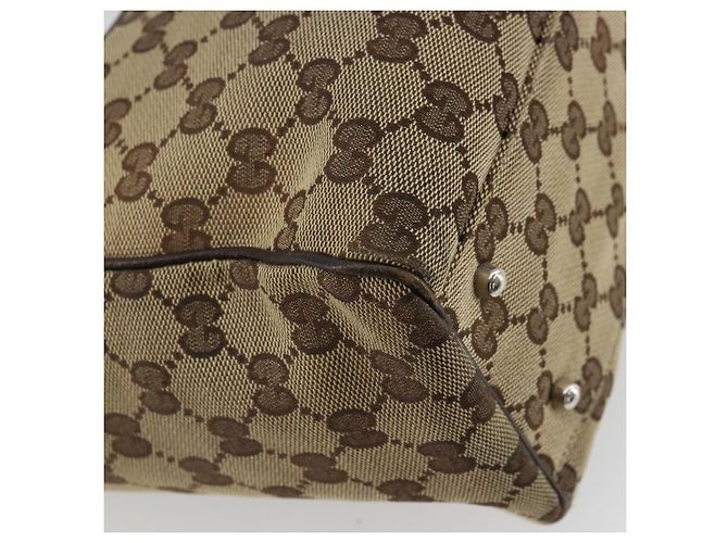 Borsa a mano Gucci GG Canvas Web Sherry Line Beige Rosso Verde 145810 Auth 175735 - vista 16