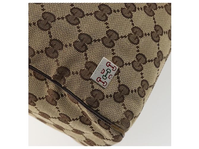 Borsa a mano Gucci GG Canvas Web Sherry Line Beige Rosso Verde 145810 Auth 175735 - vista 17