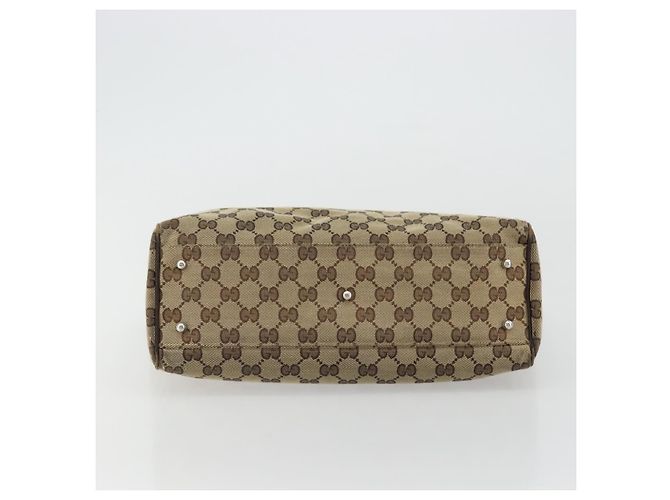 Borsa a mano Gucci GG Canvas Web Sherry Line Beige Rosso Verde 145810 Auth 175735 - vista 5