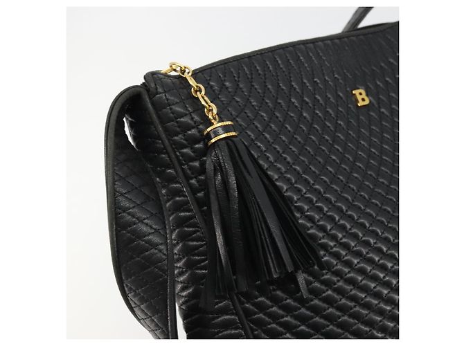 BALLY Borsa a Spalla in Pelle Nera e Oro Auth 176596 Nero D'oro - vista 10