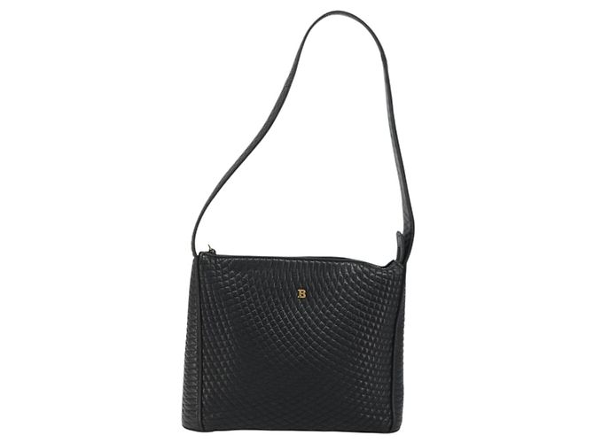 BALLY Borsa a Spalla in Pelle Nera e Oro Auth 176596 Nero D'oro - vista 13