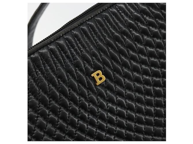 BALLY Borsa a Spalla in Pelle Nera e Oro Auth 176596 Nero D'oro - vista 17
