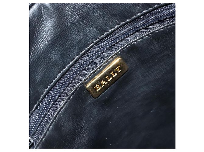 BALLY Borsa a Spalla in Pelle Nera e Oro Auth 176596 Nero D'oro - vista 18