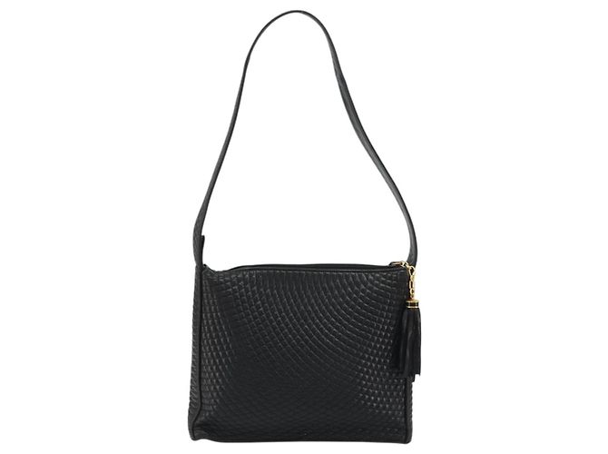 BALLY Borsa a Spalla in Pelle Nera e Oro Auth 176596 Nero D'oro - vista 2