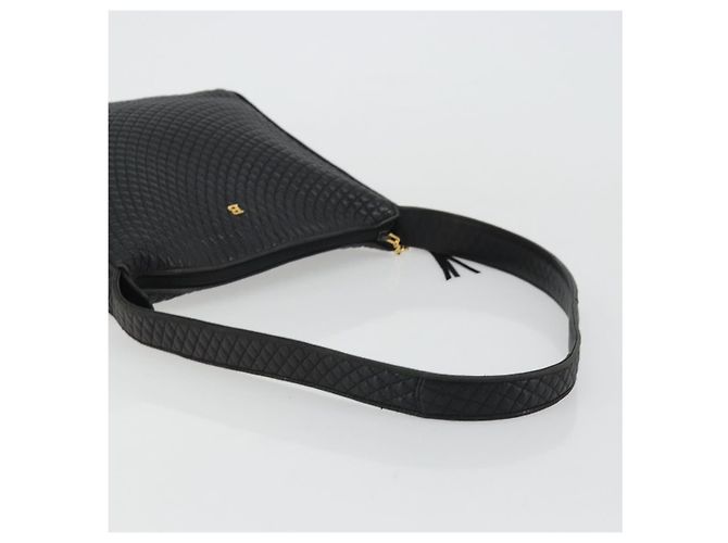 BALLY Borsa a Spalla in Pelle Nera e Oro Auth 176596 Nero D'oro - vista 7