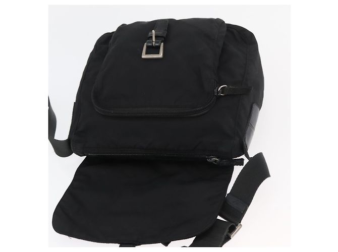 Borsa a Spalla PRADA Nylon Nero Argento Autentica ka3998 - vista 10