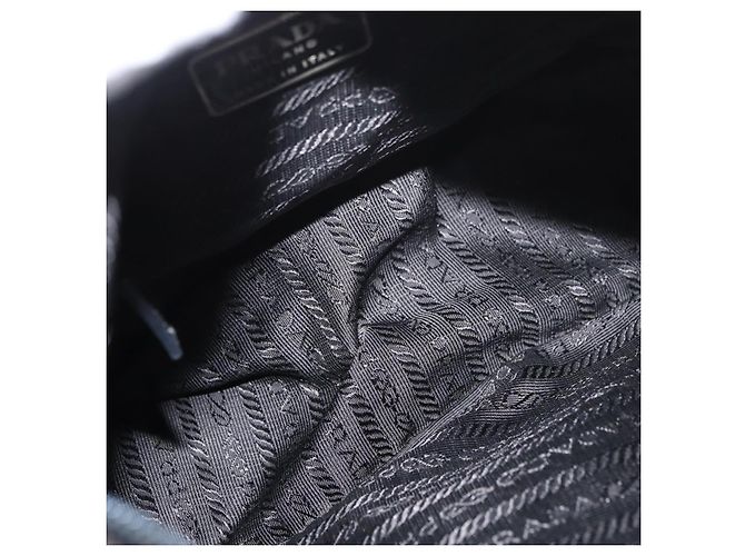 Borsa a Spalla PRADA Nylon Nero Argento Autentica ka3998 - vista 11