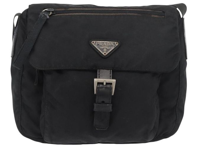Borsa a Spalla PRADA Nylon Nero Argento Autentica ka3998 - vista 13