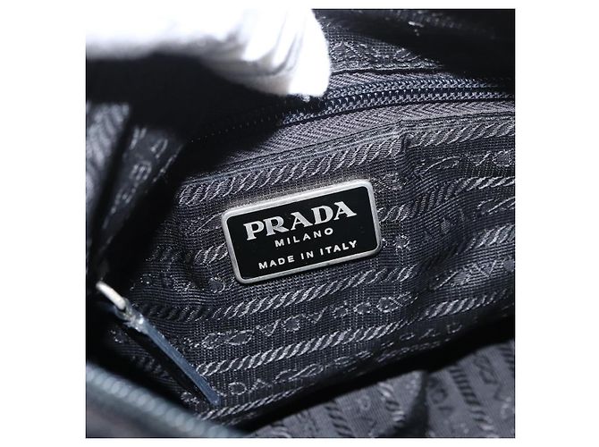 Borsa a Spalla PRADA Nylon Nero Argento Autentica ka3998 - vista 21