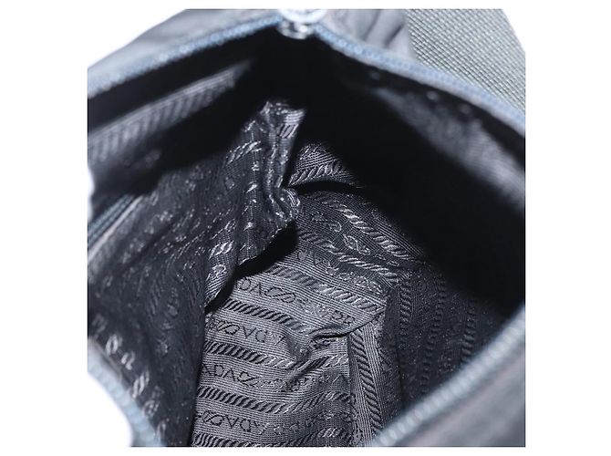 Borsa a Spalla PRADA Nylon Nero Argento Autentica ka3998 - vista 22