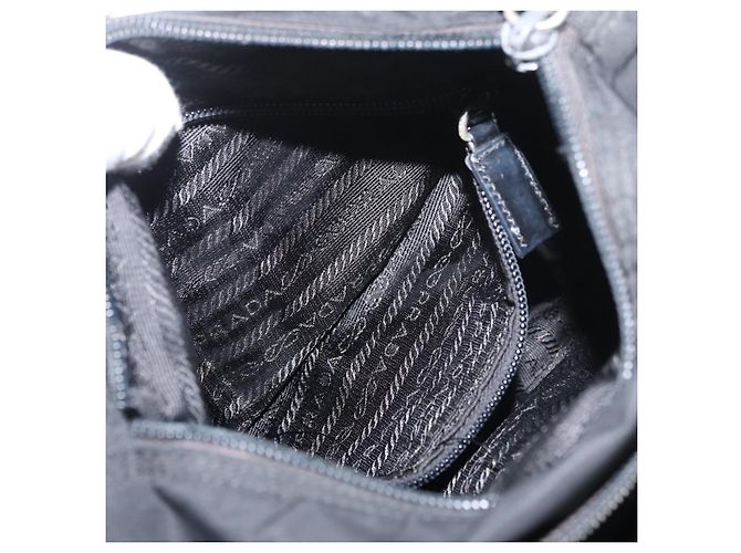 Borsa a Spalla PRADA Nylon Nero Argento Autentica ka3998 - vista 26
