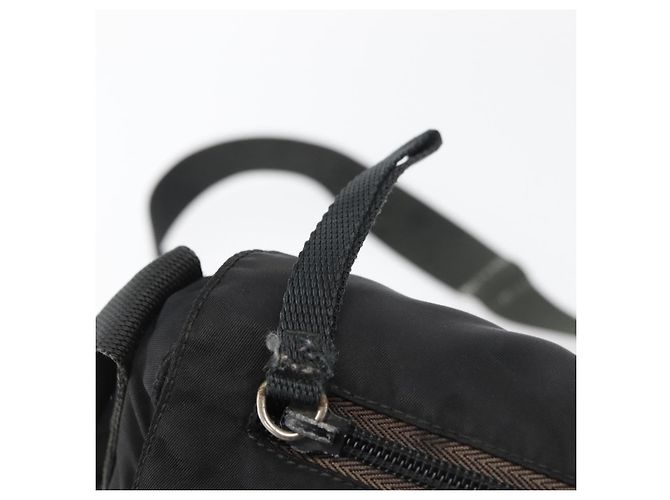 Borsa a Spalla PRADA Nylon Nero Argento Autentica ka3998 - vista 9
