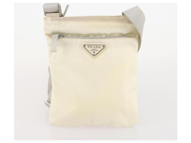PRADA Borsa a Mano Nylon 2 Set Nero Bianco Auth 174802 - vista 10