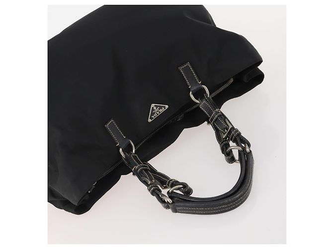 PRADA Borsa a Mano Nylon 2 Set Nero Bianco Auth 174802 - vista 5