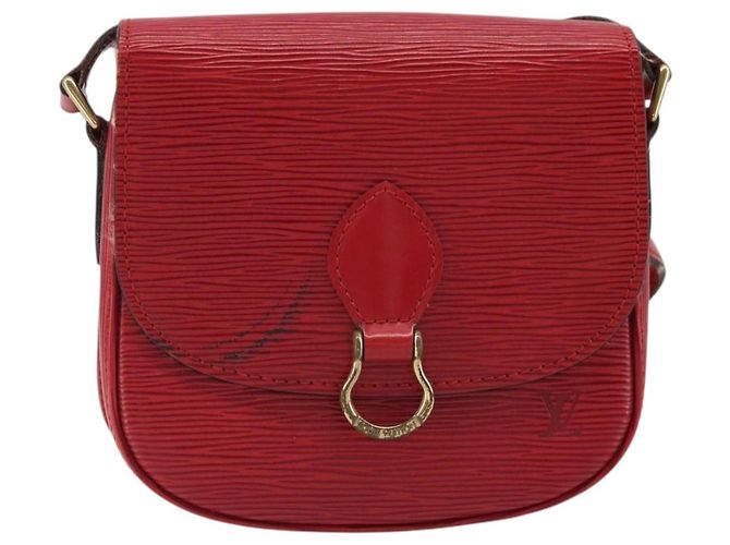 LOUIS VUITTON Borsa a Spalla Epi Saint Cloud PM Rossa M52217 LV Auth 175585 Rosso - vista 13