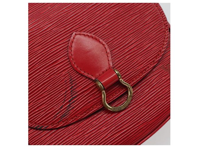 LOUIS VUITTON Borsa a Spalla Epi Saint Cloud PM Rossa M52217 LV Auth 175585 Rosso - vista 18