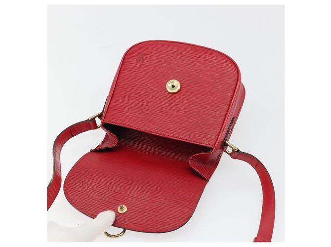 LOUIS VUITTON Borsa a Spalla Epi Saint Cloud PM Rossa M52217 LV Auth 175585 Rosso - vista 19