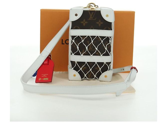 LOUIS VUITTON Monogram NBA Soft Trunk Scatola per Telefono Borsa Bianca M80102 Auth 175616SAM Bianco Monogramma - vista 12