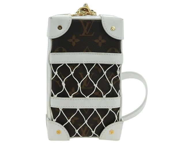LOUIS VUITTON Monogram NBA Soft Trunk Scatola per Telefono Borsa Bianca M80102 Auth 175616SAM Bianco Monogramma - vista 13