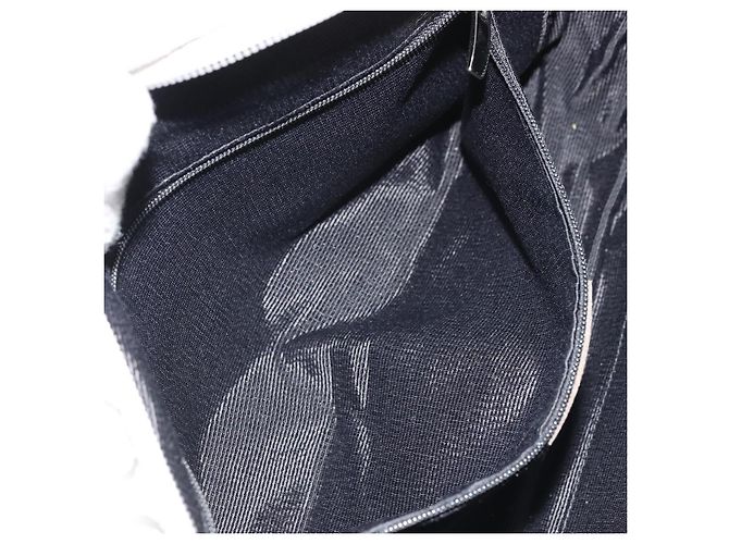 Borsa a Spalla Gancini in Nylon Grigio Argento Salvatore Ferragamo Auth 174380 Marrone - vista 21