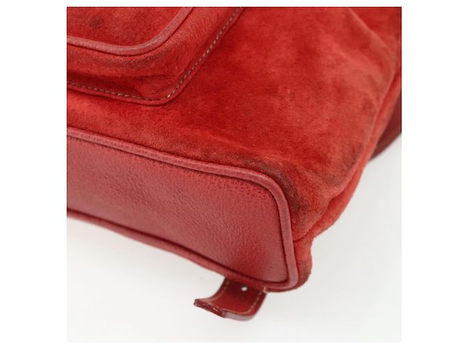 Bamboo Zaino in Bambù GUCCI Camoscio Rosso Oro 003 2058 0030 Auth 175586 D'oro - vista 10
