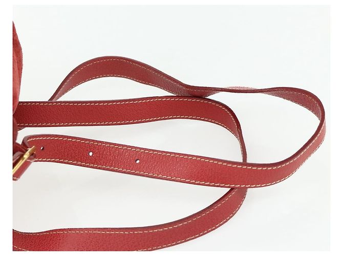 Bamboo Zaino in Bambù GUCCI Camoscio Rosso Oro 003 2058 0030 Auth 175586 D'oro - vista 14