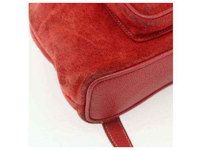 Bamboo Zaino in Bambù GUCCI Camoscio Rosso Oro 003 2058 0030 Auth 175586 D'oro - vista 15