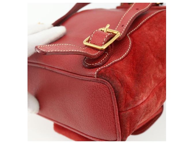 Bamboo Zaino in Bambù GUCCI Camoscio Rosso Oro 003 2058 0030 Auth 175586 D'oro - vista 16