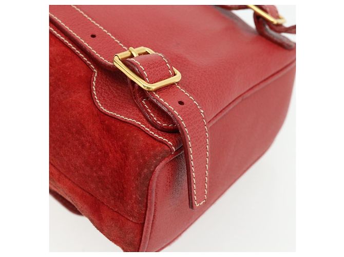 Bamboo Zaino in Bambù GUCCI Camoscio Rosso Oro 003 2058 0030 Auth 175586 D'oro - vista 17