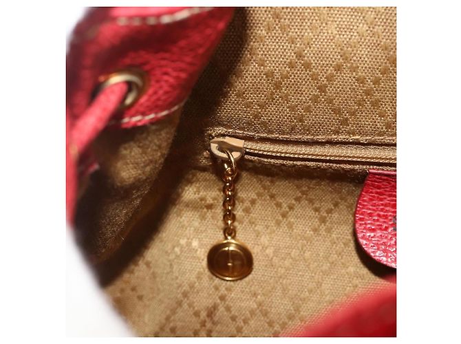 Bamboo Zaino in Bambù GUCCI Camoscio Rosso Oro 003 2058 0030 Auth 175586 D'oro - vista 23
