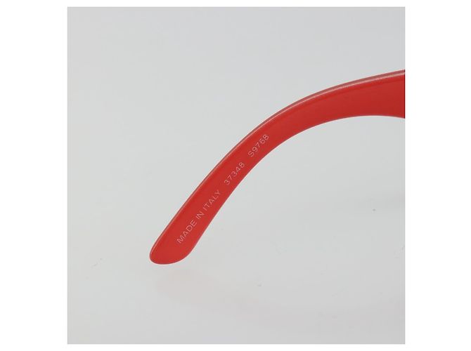 Gafas de sol CHANEL de plástico Rojo CC Auth ka3894A Roja - vista 12