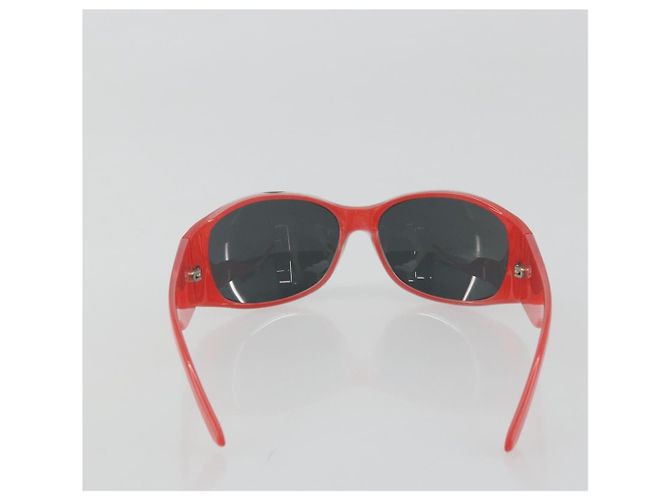 Gafas de sol CHANEL de plástico Rojo CC Auth ka3894A Roja - vista 3