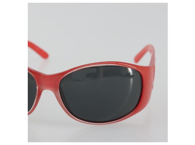 Gafas de sol CHANEL de plástico Rojo CC Auth ka3894A Roja - vista 7