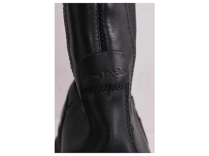 Acne Botas moteras negras Negro - vista 4