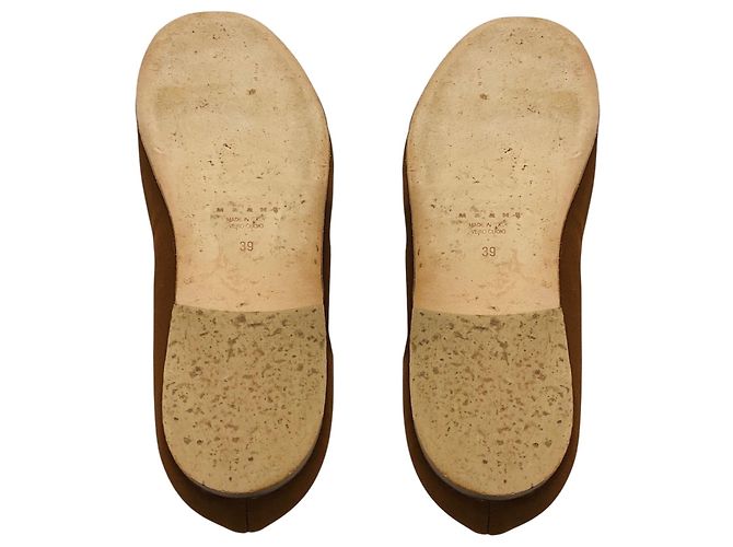 Marni Braune Stoffflats mit Rundspitze - Ansicht 6