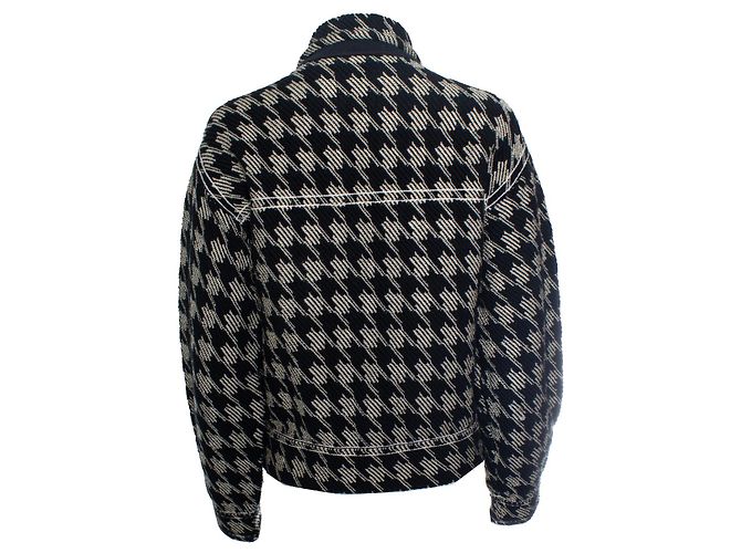Giacca Sandro in pied de poule beige e nera Nero - vista 3