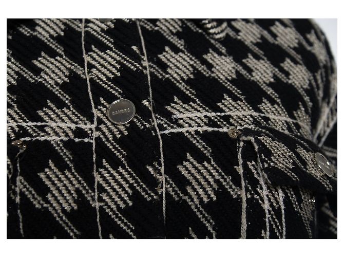 Giacca Sandro in pied de poule beige e nera Nero - vista 7