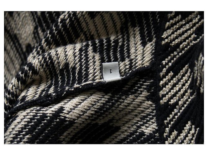 Giacca Sandro in pied de poule beige e nera Nero - vista 8