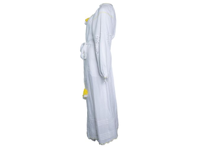 Autre Marque Vestido maxi de lino blanco Sage & Ivy Amarillo - vista 4