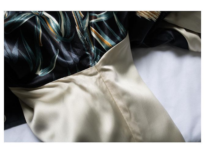 Saint Laurent, bomber teddy con tigre y águila Multicolor - vista 8