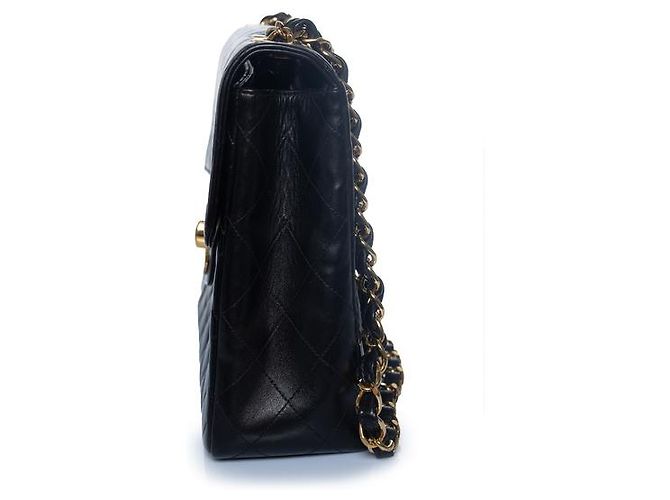 Chanel, Bolsa jumbo maxi clásica en negro - vista 4