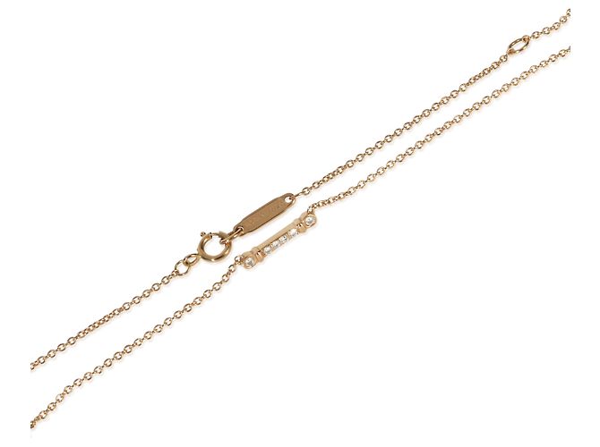 Collana Bar Fleur De Lis in Diamante in Oro Rosa Tiffany & Co. - vista 2